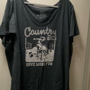 Torrid Charcoal Country Graphic Tee 4X
